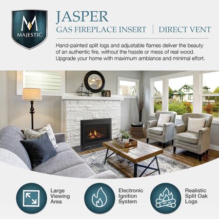 Majestic Jasper 30 inch Direct Vent Gas Fireplace Insert - JASPER30IN