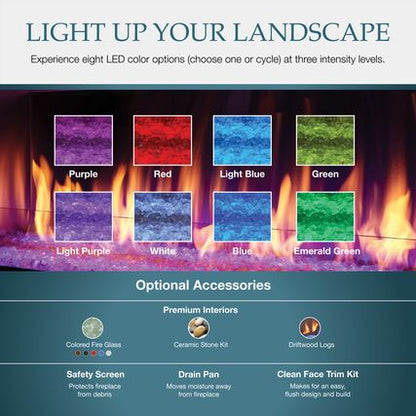 Majestic Lanai 48 Inch See Thru Outdoor Linear Gas Fireplace - ODLANAIGST-48