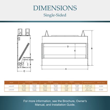 Majestic Lanai 48 Inch Outdoor Linear Gas Fireplace - ODLANAIG-48