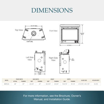 Majestic Mercury 32 Direct Vent Gas Fireplace - MERC32