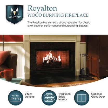 Majestic Royalton 36 Radiant Wood Burning Fireplace - BE36