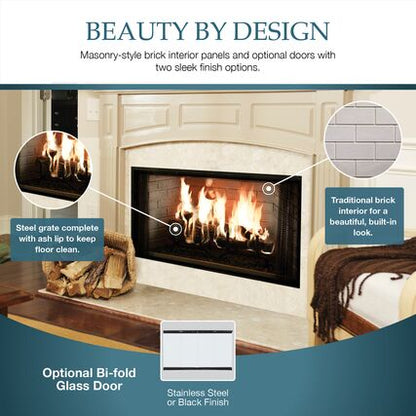 Majestic Royalton 36 Radiant Wood Burning Fireplace - BE36