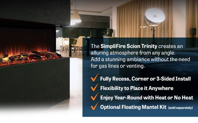 SimpliFire Scion Face Linear Electric Fireplace - SF-SC