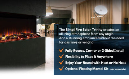 SimpliFire Scion Trinity  Linear Electric Fireplace - SF-SCT