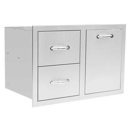 Summerset 33" 2-Drawer & Vented LP Tank Pullout Drawer Combo-SSDC2-33LP