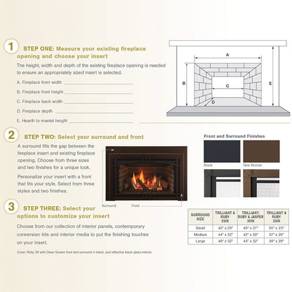 Majestic Trilliant 30" Direct Vent Gas Insert - TRILLIANT30