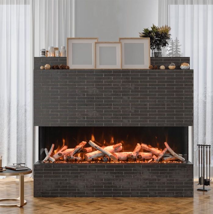 Amantii Tru View Deep Smart 3 Sided Electric Fireplace