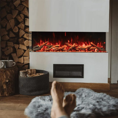 Amantii Tru View Extra Tall Smart Electric 3 Sided Fireplace