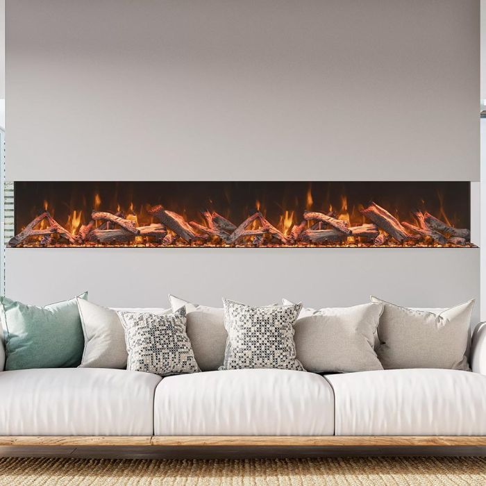 Amantii Tru View Extra Tall Smart Electric 3 Sided Fireplace