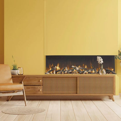 Amantii Tru View Extra Tall Smart Electric 3 Sided Fireplace