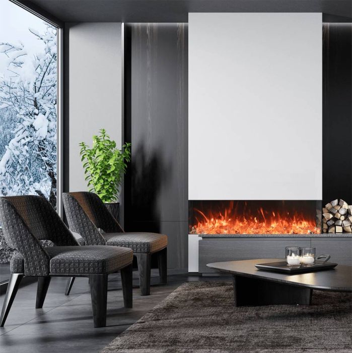 Amantii Tru View Extra Tall Smart Electric 3 Sided Fireplace