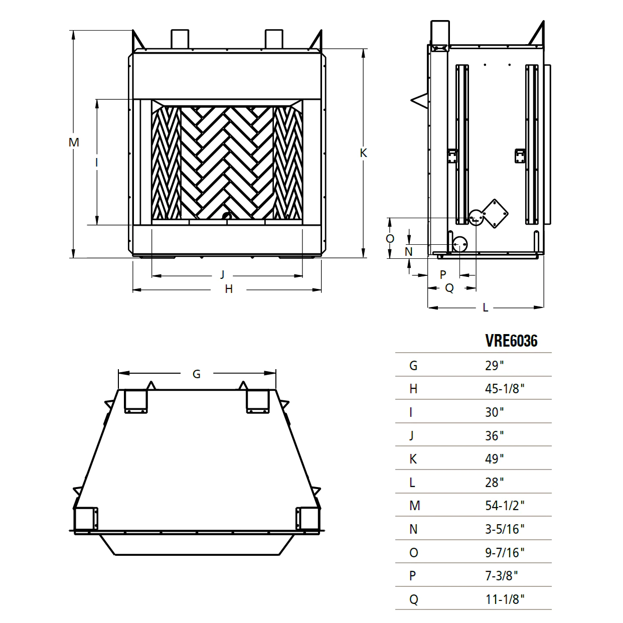 Superior 36 Inch Vent Free Outdoor Gas Firebox, Masonry - VRE6036