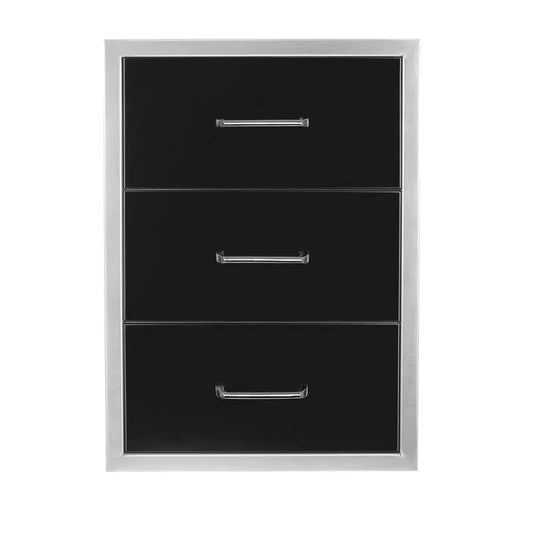 Wildfire Outdoor Living Triple Drawer 19 x 26 Black - WF-TDW1926-BSS