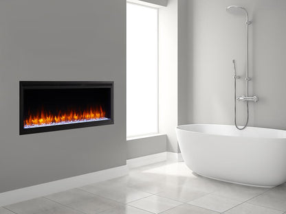 SimpliFire Allusion 50 inch Platinum Electric Fireplaces - SF-ALLP50-BK