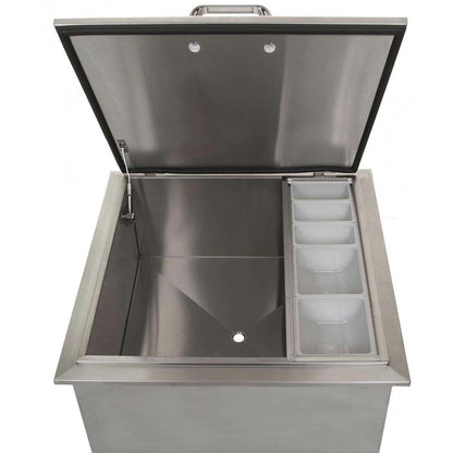 NorCal 260 Series 25-Inch Drop-In Ice Bin Cooler With Condiment Tray