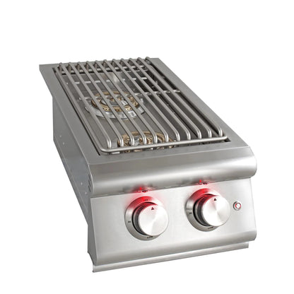 Blaze Premium LTE Built-In Stainless Steel Double Side Burner With Lid - BLZ-SB2LTE