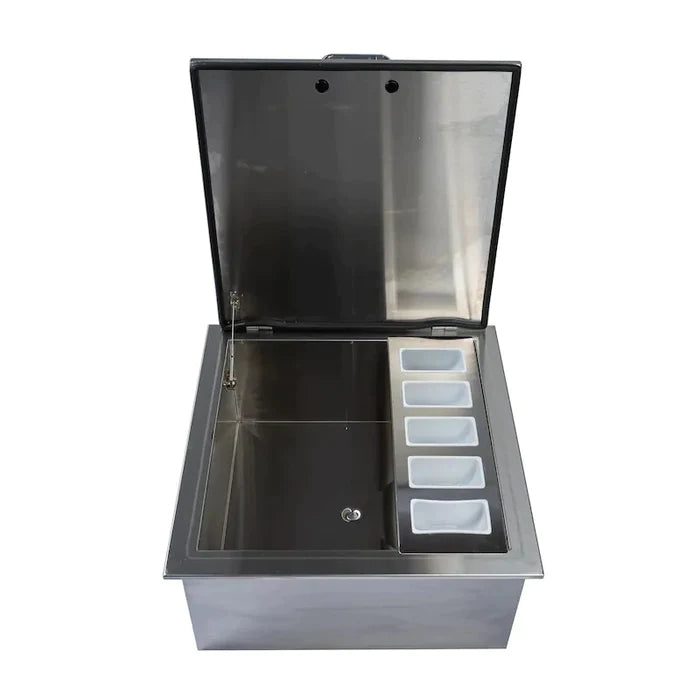 NorCal 260 Series 18-Inch Drop-In Ice Bin Cooler With Condiment Tray