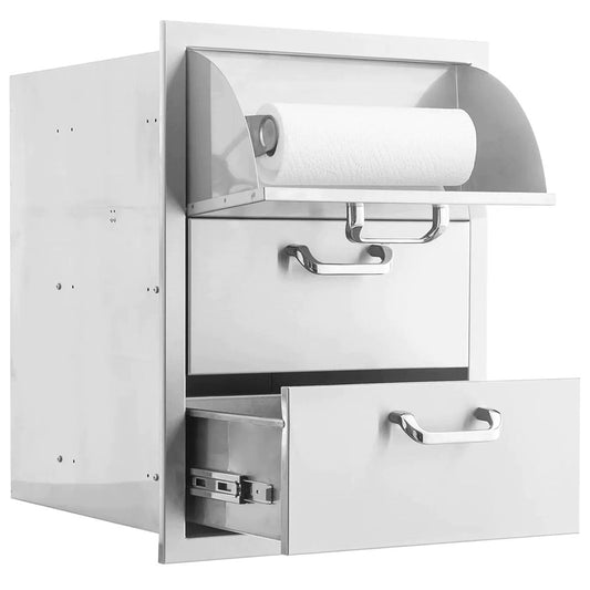 NorCal 260 Series 16-Inch Triple Access Drawer With Paper Towel Holder