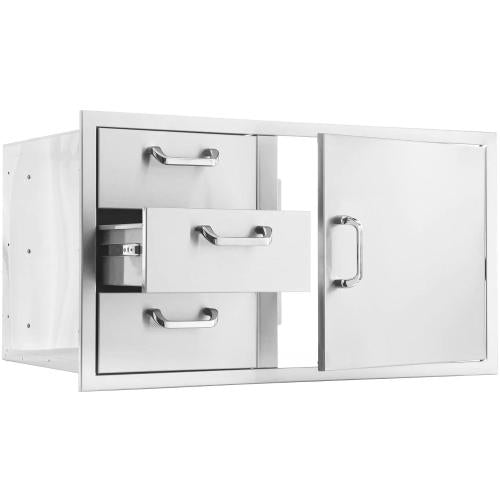 NorCal 260 Series 39-Inch Access Door & Double Drawer Combo (Reversible)