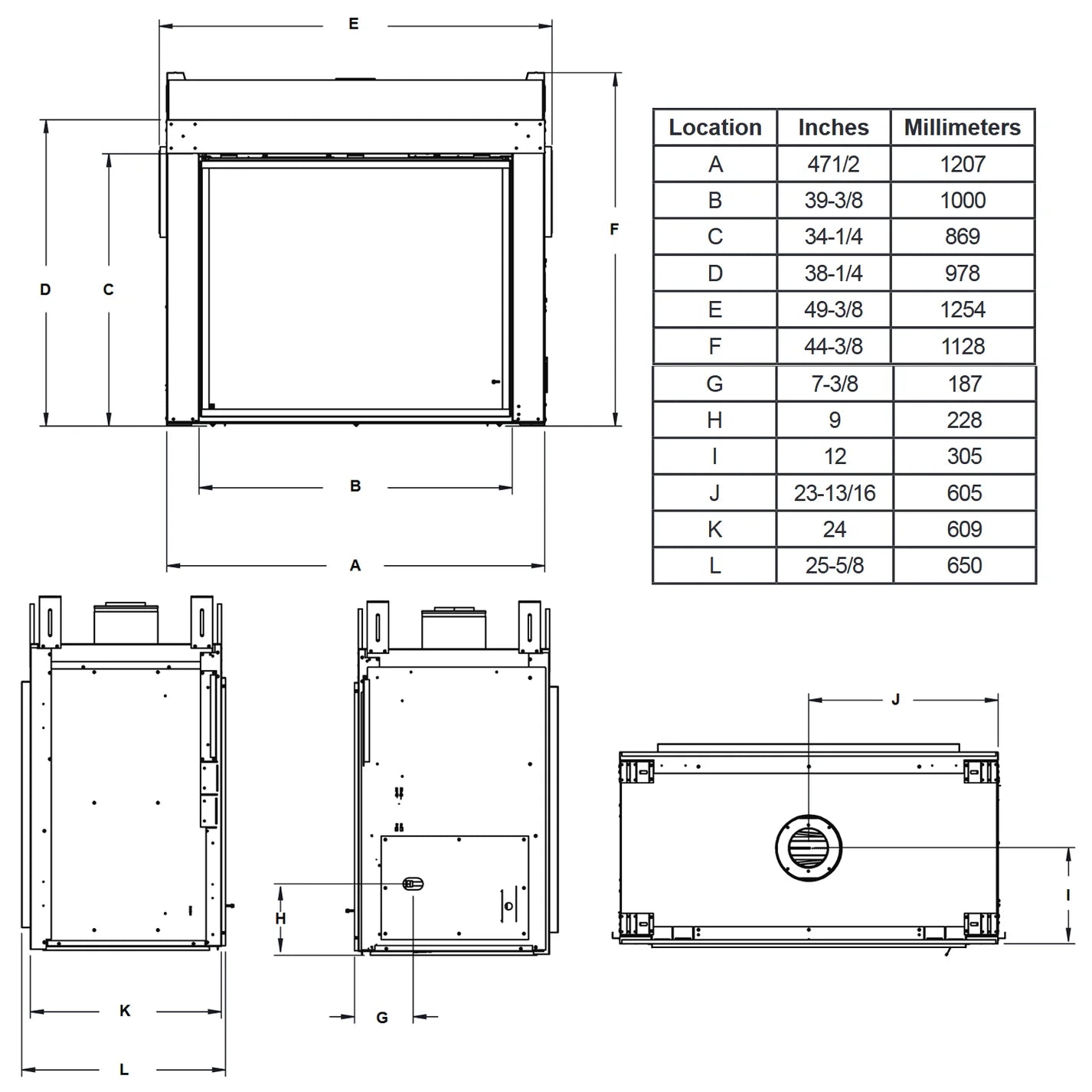 Majestic Fortress 36 Indoor/Outdoor See-Through Gas Fireplace - ODFORTG-36