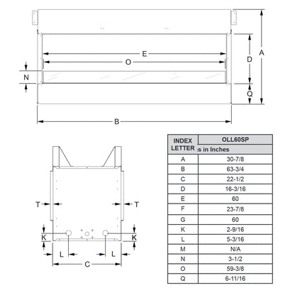 Empire Carol Rose 48 Inch See-Through Outdoor Linear Fireplaces - OLL48SP12S