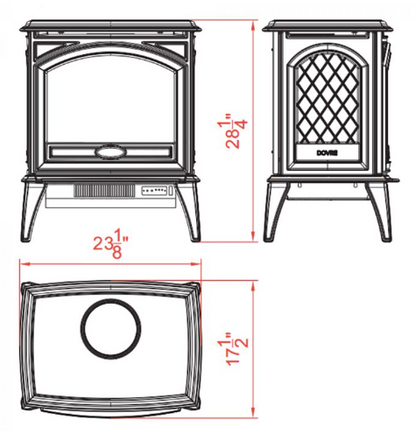 Sierra Flame Lynwood Freestanding Electric Stove with Cast Iron Frame