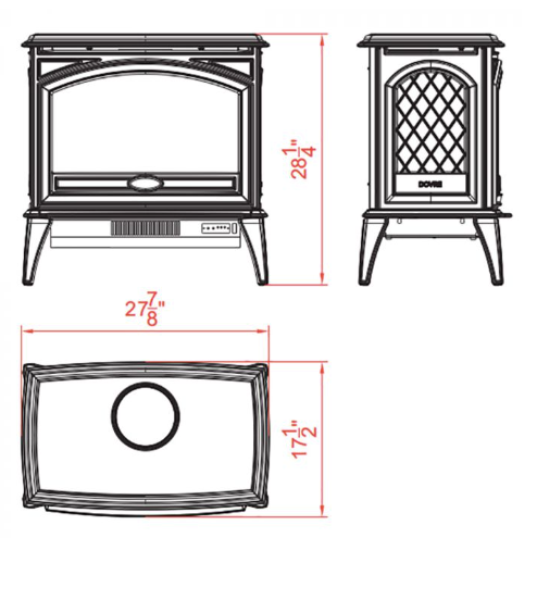 Sierra Flame Lynwood Freestanding Electric Stove with Cast Iron Frame