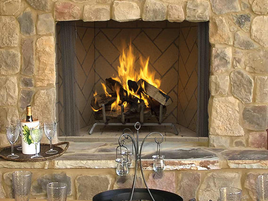 Superior 36 Inch Outdoor Wood Fireplace, Masonry - WRE6036