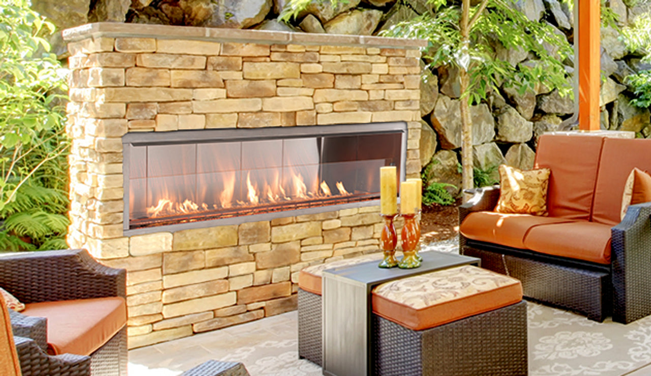 Superior 48 Inch Linear Vent Free Outdoor Gas Fireplace - VRE4648