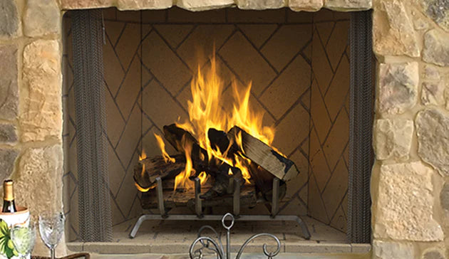 Superior 42 Inch Outdoor Wood Fireplace, Masonry - WRE6042