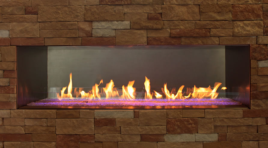 Empire Carol Rose 60 Inch Single Sided Outdoor Linear Fireplace - OLL60FP12S