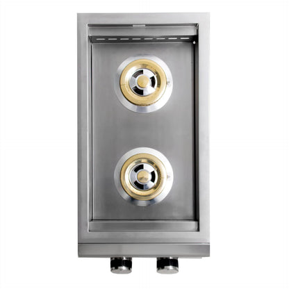 Blaze Premium LTE Built-In Stainless Steel Double Side Burner With Lid - BLZ-SB2LTE