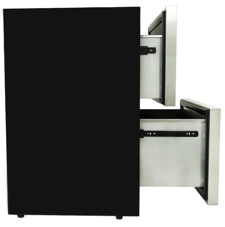 Blaze 23.5-Inch 5.1 Cu. Ft. Outdoor Rated Stainless Steel Double Drawer Refrigerator - BLZ-SSRF-DBDR5.1