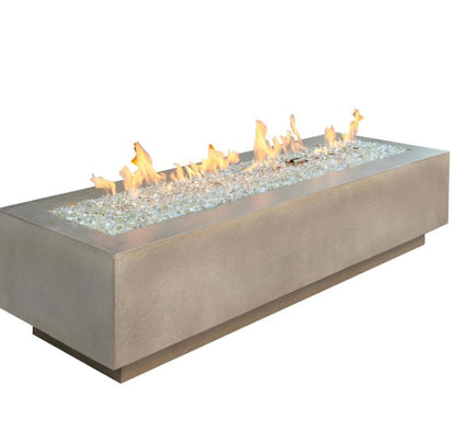 The Outdoor GreatRoom Cove 72-Inch Linear Propane Gas Fire Pit Table with 64-Inch Crystal Fire Burner - CV-72