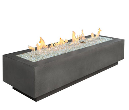 The Outdoor GreatRoom Cove 72-Inch Linear Propane Gas Fire Pit Table with 64-Inch Crystal Fire Burner - CV-72MM