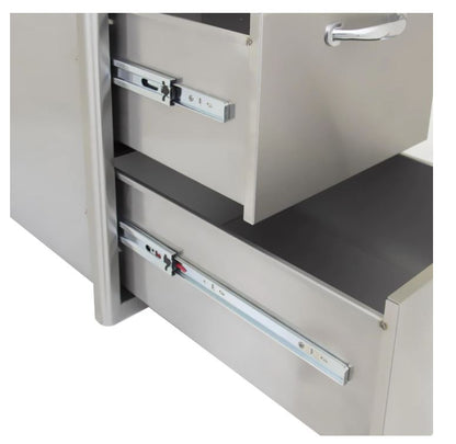 Blaze 16-Inch Stainless Steel Triple Access Drawer - BLZ-DRW3-R-LT