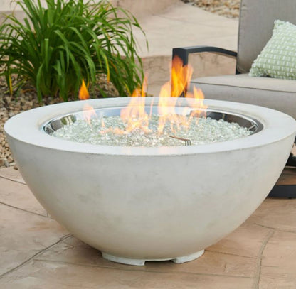 The Outdoor GreatRoom Cove 42-Inch Round Gas Fire Pit Bowl with 30-Inch Crystal Fire Burner - CV-30WT