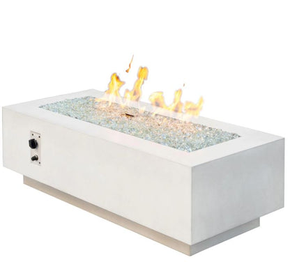 The Outdoor GreatRoom Cove 54-Inch Linear Natural Gas Fire Pit Table with 42-Inch Crystal Fire Burner - CV-54WT