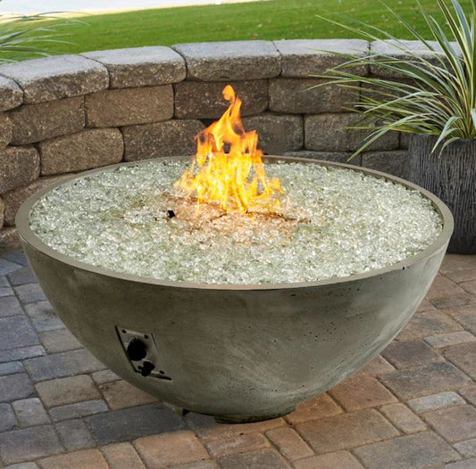 The Outdoor GreatRoom Cove Edge 42-Inch Round Propane Gas Fire Pit Bowl with 30-Inch Crystal Fire Burner - CV-30E