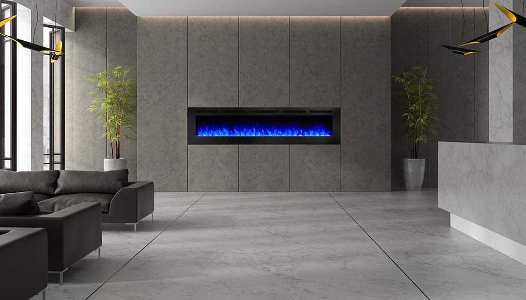 Simplifire Electric Fireplace Allusion 84 inch Recessed Electric Fireplaces