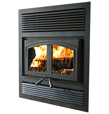 Empire Stove - St. Clair 3000, Wood Burning Fireplace with Blower, 3.0 cu.ft., Metallic Black - WB30FP