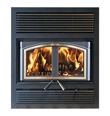 Empire Stove - St. Clair 4300, Wood Burning Fireplace with Blower, 4.28 cu.ft., Metallic Black - WB43FP