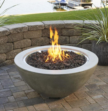 The Outdoor GreatRoom Cove 42-Inch Round Propane Gas Fire Pit Bowl with 30-Inch Crystal Fire Burner - CV-30