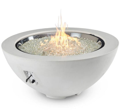 The Outdoor GreatRoom Cove 42-Inch Round Gas Fire Pit Bowl with 30-Inch Crystal Fire Burner - CV-30WT