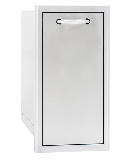 Blaze 13-Inch Narrow Roll-Out Stainless Steel Trash Bin - BLZ-TRNW-DRW2