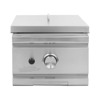 Summerset Grills TRL 15,000 BTU Built-In Searing Side Burner with LED Lighting & Stainless Steel Lid-TRLSS-NG/LP