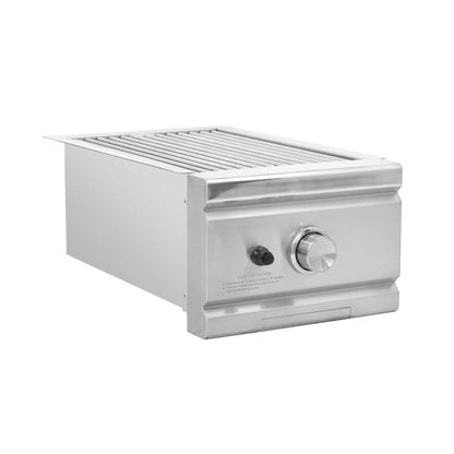 Summerset Grills TRL 15,000 BTU Built-In Searing Side Burner with LED Lighting & Stainless Steel Lid-TRLSS-NG/LP