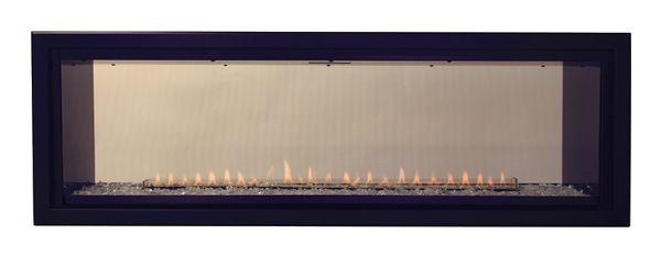 White Mountain Gas Fireplace Boulevard 48 inch Linear Vent Free See-Thru IP Fireplace