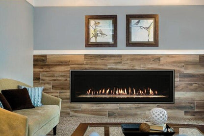 White Mountain Gas Fireplace Boulevard 60 inch Linear Contemporary Direct Vent Fireplace with Liner and Glass