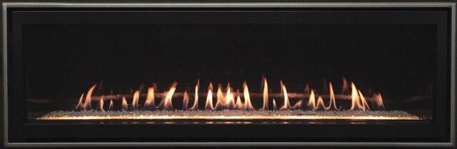 White Mountain Gas Fireplace Boulevard 60 inch Linear Contemporary Direct Vent Fireplace with Liner and Glass